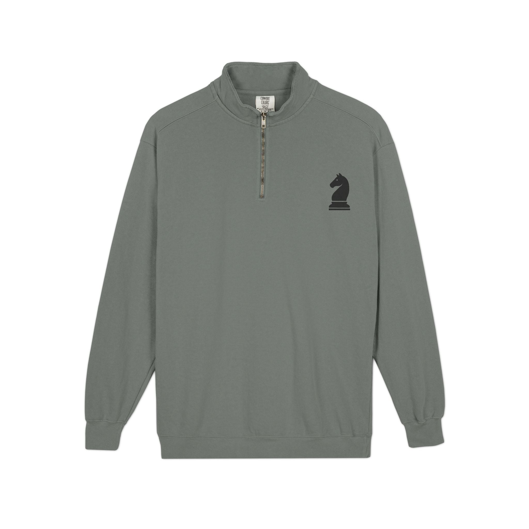 Knight Chess Quarter-Zip Sweatshirt – Minimalist Chess Logo Pullover