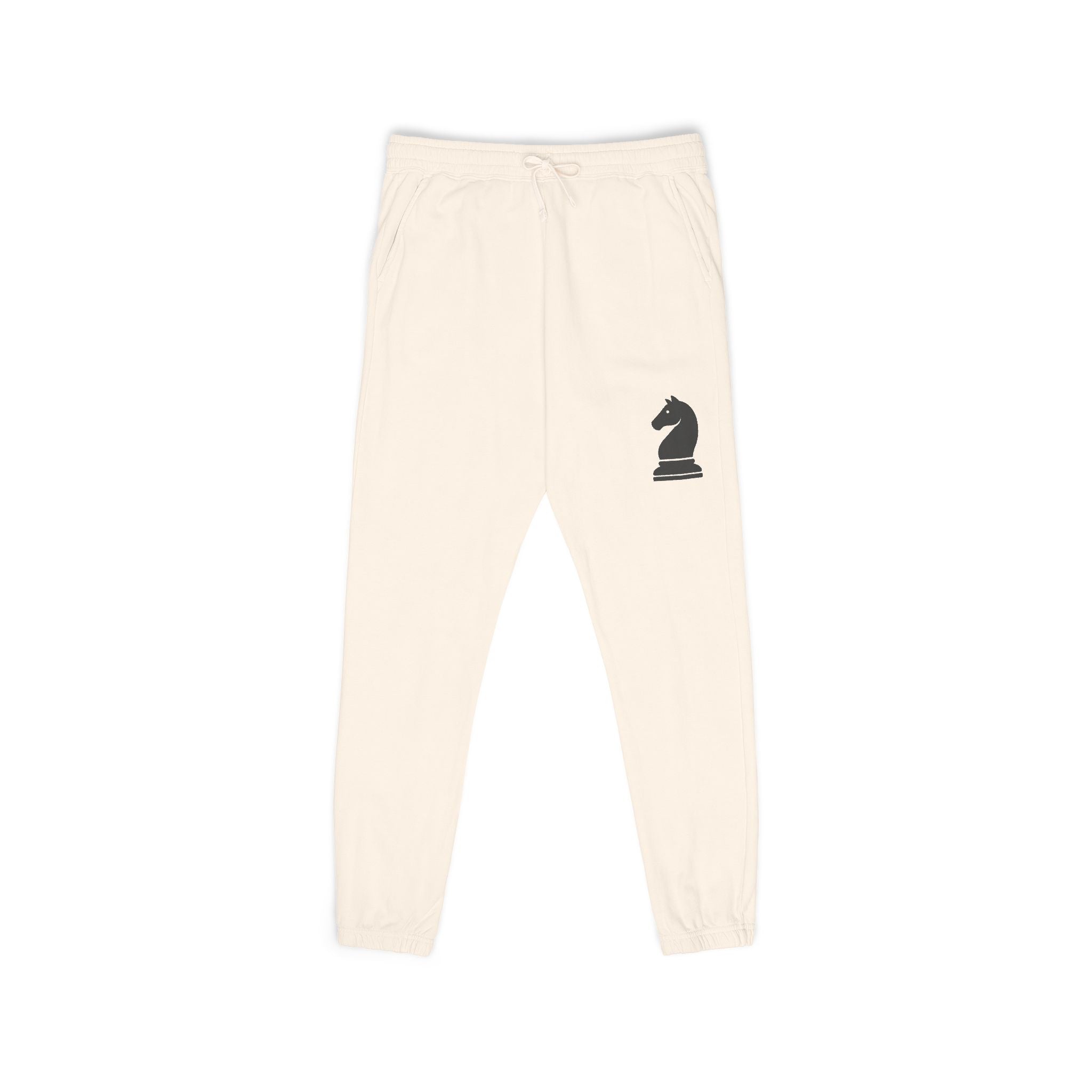 Chess Knight Logo Sweatpants — Garment-Dyed Fleece Joggers