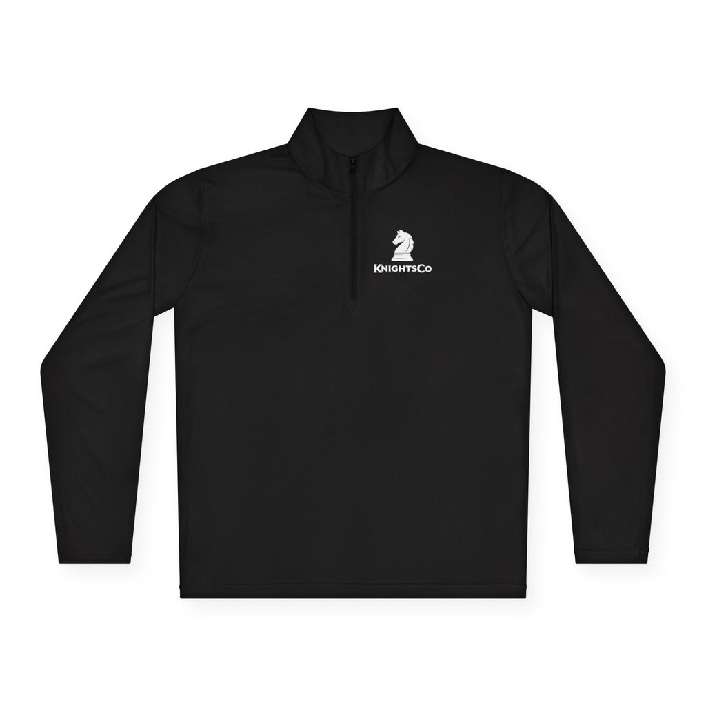 Quarter-Zip Pullover — Minimal Knight Logo