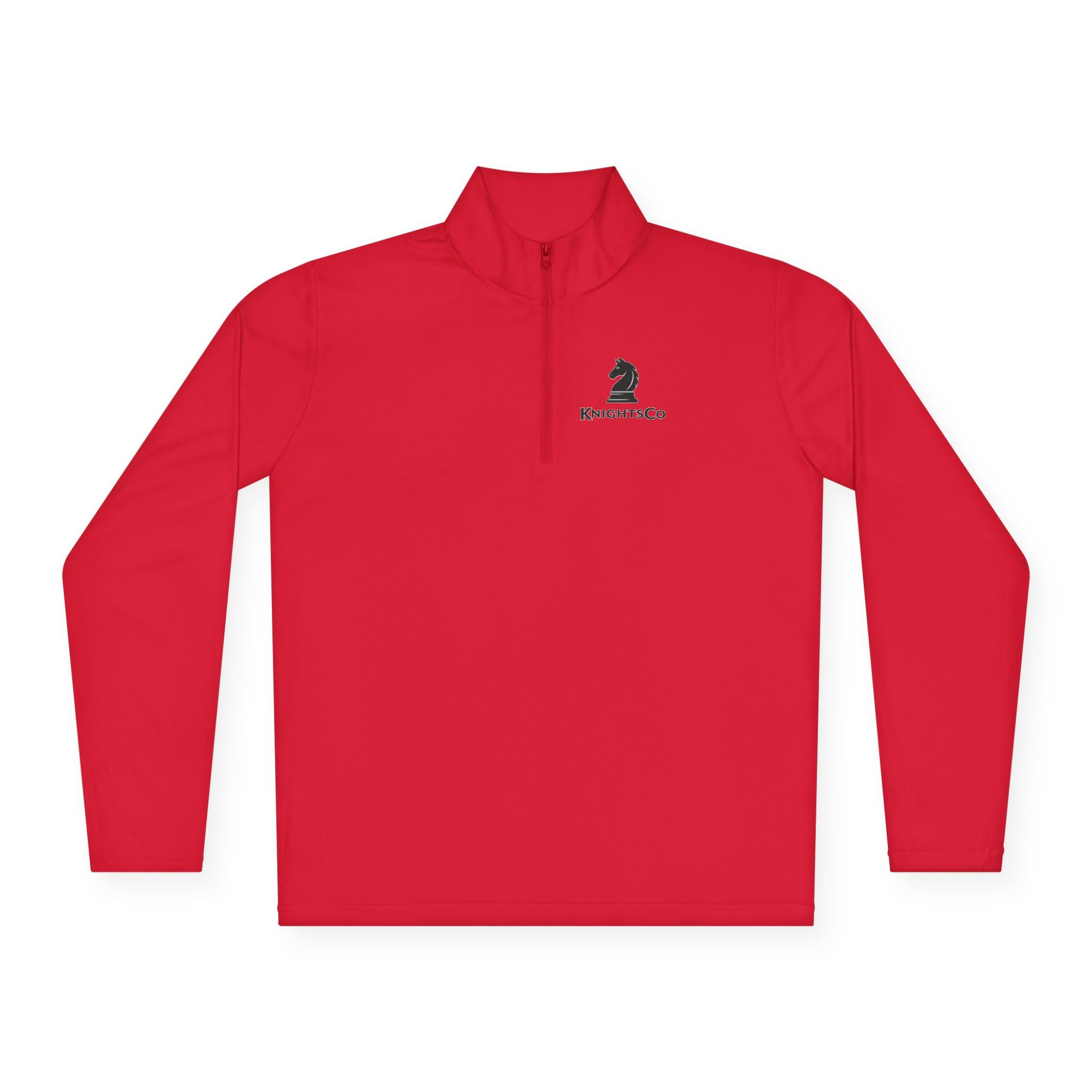 Quarter-Zip Pullover — Minimal Knight Logo