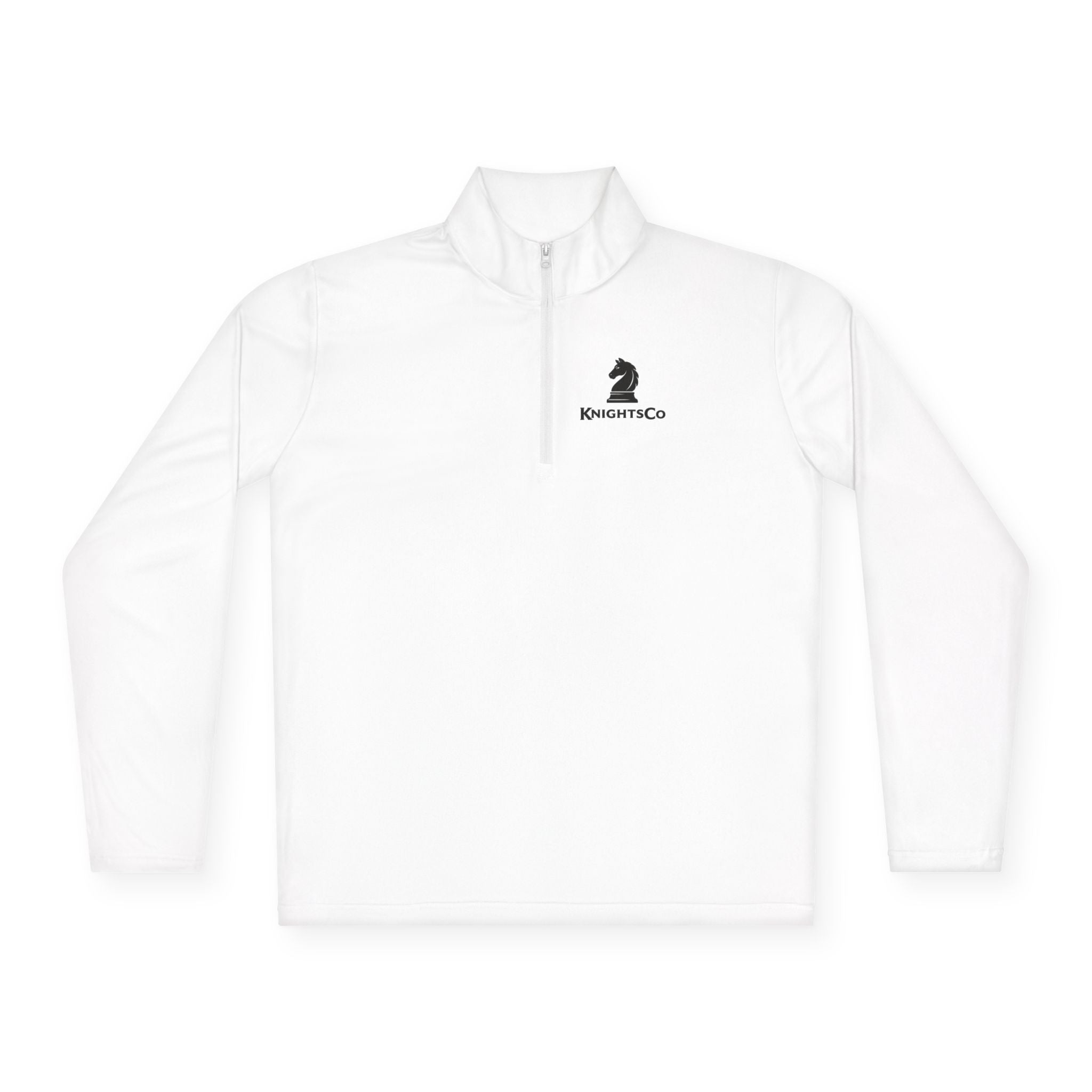 Quarter-Zip Pullover — Minimal Knight Logo