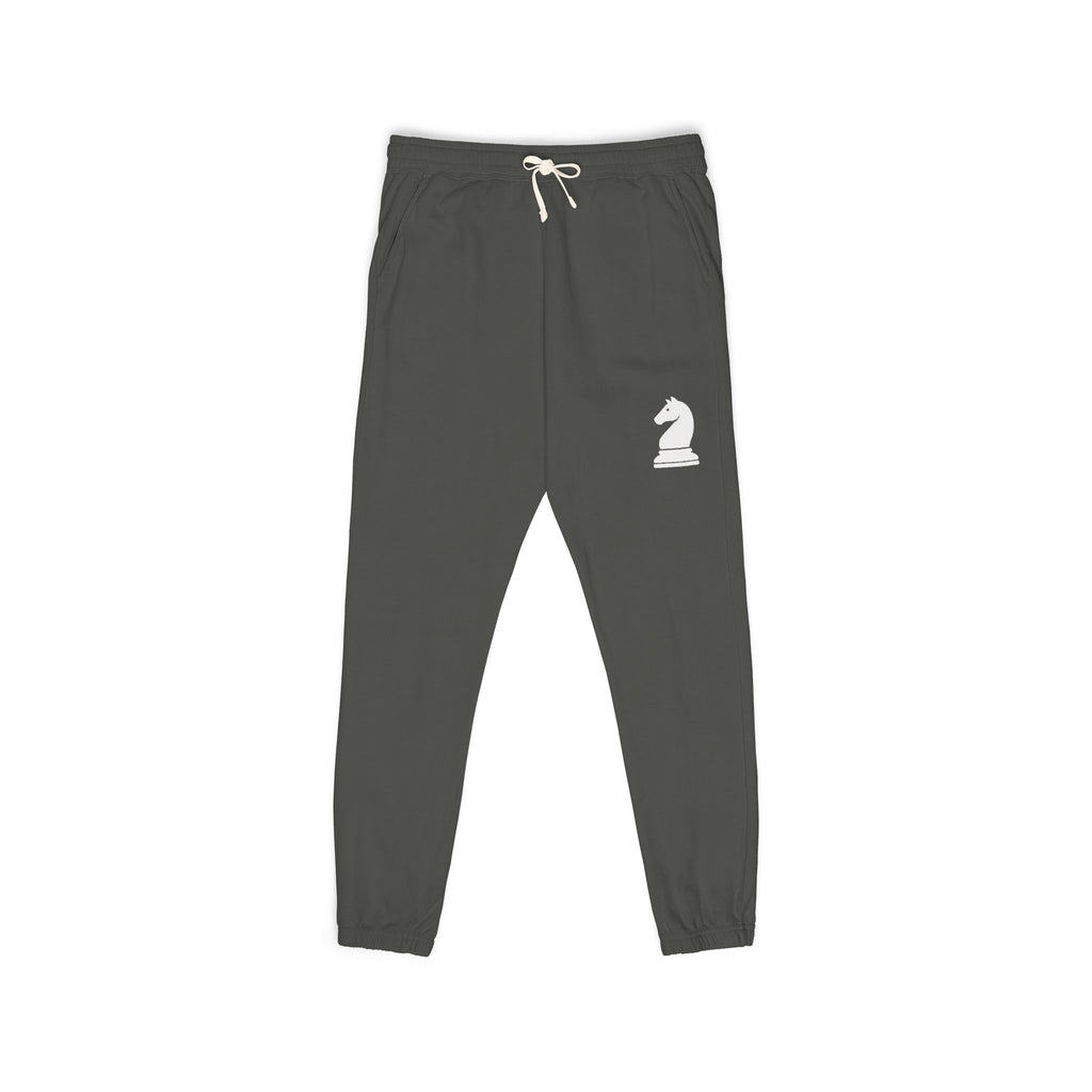 Chess Knight Logo Sweatpants — Garment-Dyed Fleece Joggers