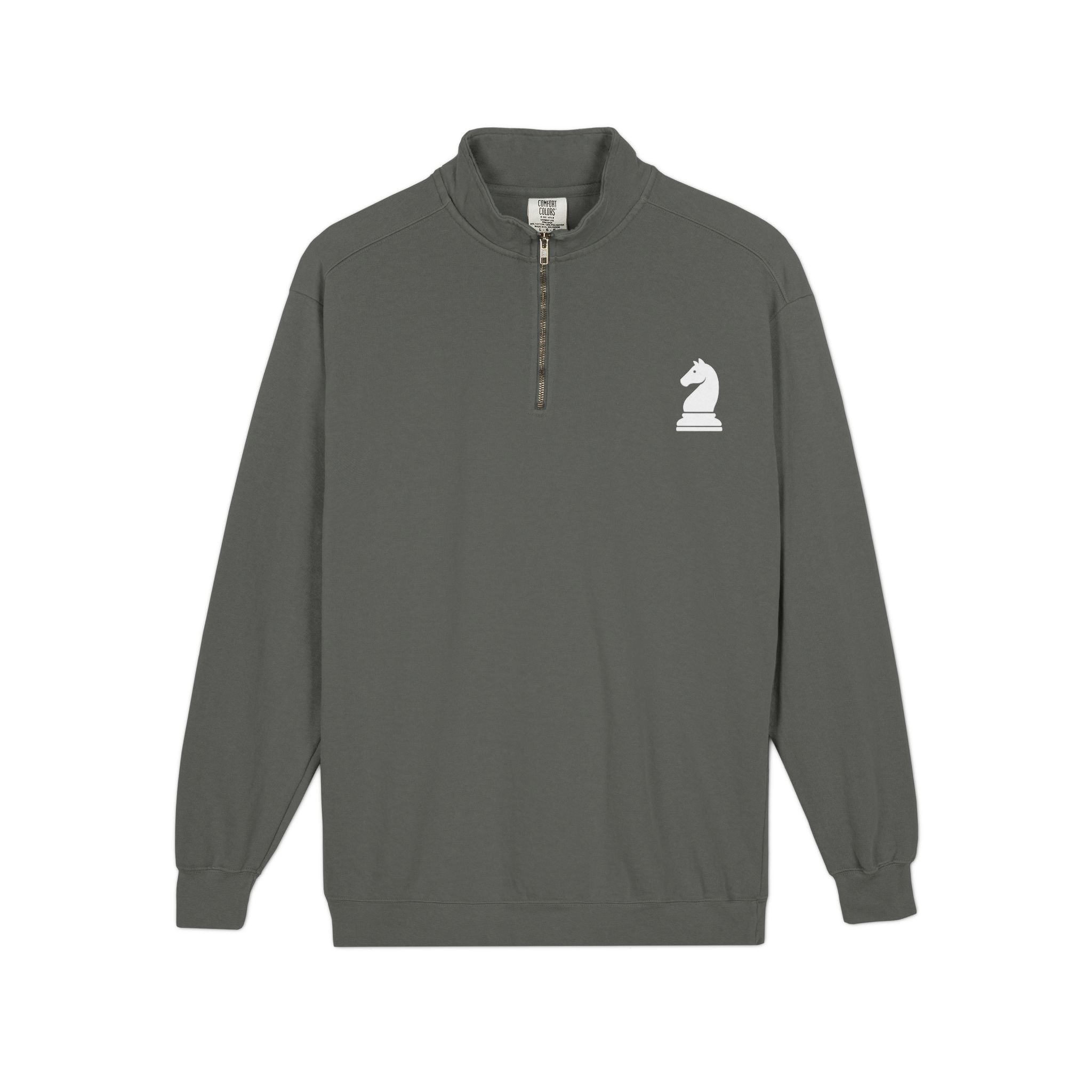 Knight Chess Quarter-Zip Sweatshirt – Minimalist Chess Logo Pullover